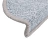 Tapis d'escalier 10 pièces 56 x 17 x 3 cm Gris clair Demi-rond 550785550785