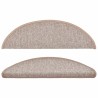Tapis d'escalier 10 pièces 56x17x3 cm Marron clair Demi-rond 550789550789
