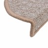 Tapis d'escalier 10 pièces 56x17x3 cm Marron clair Demi-rond 550789550789