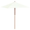 Parasol d'extérieur avec mât en bois 150x200 cm Sable 550800550800