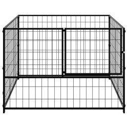 Chenil Noir 100x100x70 cm Acier 550812550812