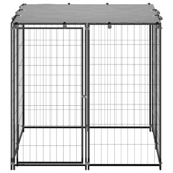 Chenil Noir 110x110x110 cm Acier 550856550856