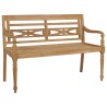 Banc Batavia avec coussin bleu 120 cm Bois de teck massif 550865550865