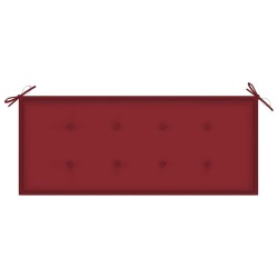 Banc Batavia avec coussin bordeaux 120 cm Bois de teck massif 550872550872