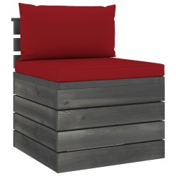 Salon palette de jardin 2 pcs avec coussins Bois de pin massif 550905550905