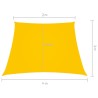 Voile de parasol Tissu Oxford trapèze 2/4x3 m Jaune 550990550990