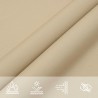 Voile de parasol Tissu Oxford triangulaire 5x6x6 m beige 550995550995