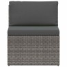 Salon de jardin 4 pcs avec coussins Résine tressée Gris 551010551010