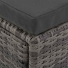 Salon de jardin 4 pcs avec coussins Résine tressée Gris 551010551010