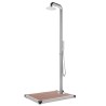 Douche de jardin avec base marron 230 cm Acier inoxydable 551089551089
