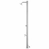 Douche de jardin avec base marron 220 cm Acier inoxydable 551090551090