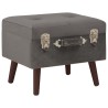 Tabourets de rangement lot de 3 Gris Velours 551092551092