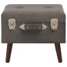 Tabourets de rangement lot de 3 Gris Velours 551092551092