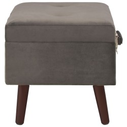 Tabourets de rangement lot de 3 Gris Velours 551092551092