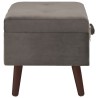 Tabourets de rangement lot de 3 Gris Velours 551092551092
