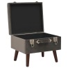 Tabourets de rangement lot de 3 Gris Velours 551092551092