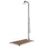 Douche de jardin avec base marron 230 cm Acier inoxydable 551093551093