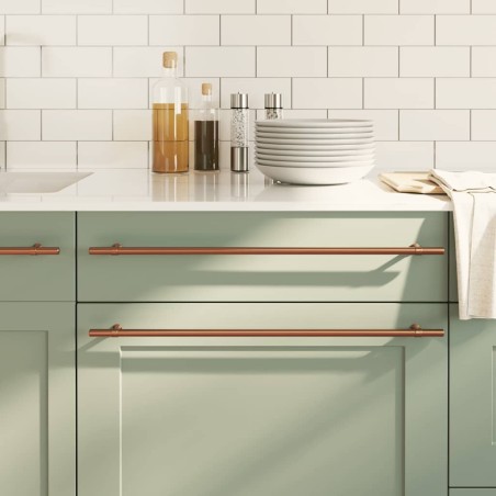 Poignées d'armoire 5 pcs bronze 480 mm acier inoxydable 551099551099