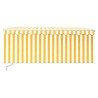 Auvent rétractable manuel avec store 3,5x2,5 m Jaune et blanc   551107551107