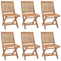 Chaises pliables de jardin lot de 6 Bois de teck solide 551110551110