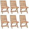Chaises pliables de jardin lot de 6 Bois de teck solide 551110551110