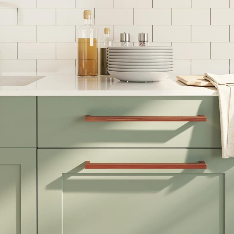 Poignées d'armoire 5 pcs bronze 320 mm acier inoxydable 551112551112