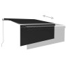 Auvent rétractable manuel avec store LED 3,5x2,5 m Anthracite   551125551125