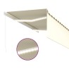 Auvent manuel rétractable avec store et LED 3x2,5 m Crème   551126551126