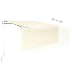 Auvent rétractable automatique avec store 3,5x2,5 m Crème   551132551132