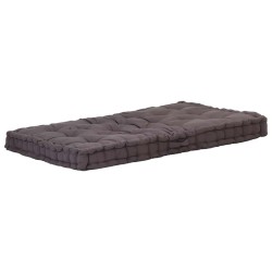 Coussin de plancher de palette Coton 120x80x10 cm Anthracite 551135551135