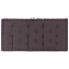 Coussin de plancher de palette Coton 120x80x10 cm Anthracite 551135551135