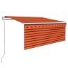 Auvent rétractable automatique store 3,5x2,5 m Orange et marron   551138551138