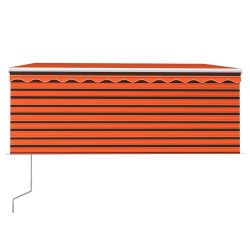 Auvent rétractable automatique store 3,5x2,5 m Orange et marron   551138551138