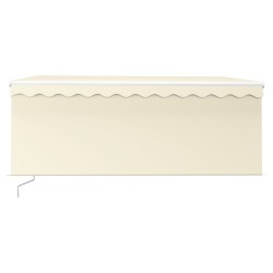 Auvent rétractable manuel avec store et LED 3,5x2,5 m Crème   551149551149