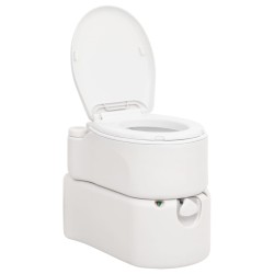 Toilette de camping intégrée blanc 24+17 L PEHD et émail  551154551154