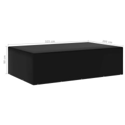 Housse de salon de jardin 12 œillets 205x325x90 cm 551178551178