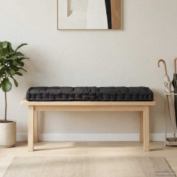 Coussin de plancher de palette Coton 120x40x7 cm Noir 551195551195