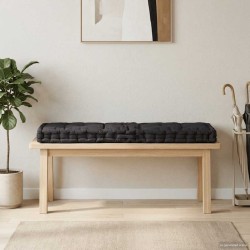 Coussin de plancher de palette Coton 120x40x7 cm Noir 551195551195