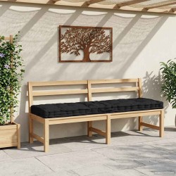 Coussin de plancher de palette Coton 120x40x7 cm Noir 551195551195