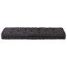 Coussin de plancher de palette Coton 120x40x7 cm Noir 551195551195