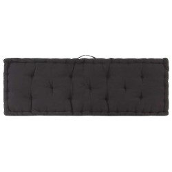 Coussin de plancher de palette Coton 120x40x7 cm Noir 551195551195