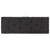 Coussin de plancher de palette Coton 120x40x7 cm Noir 551195551195