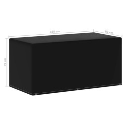 Housse de salon de jardin 6 œillets 160x80x75 cm 551197551197