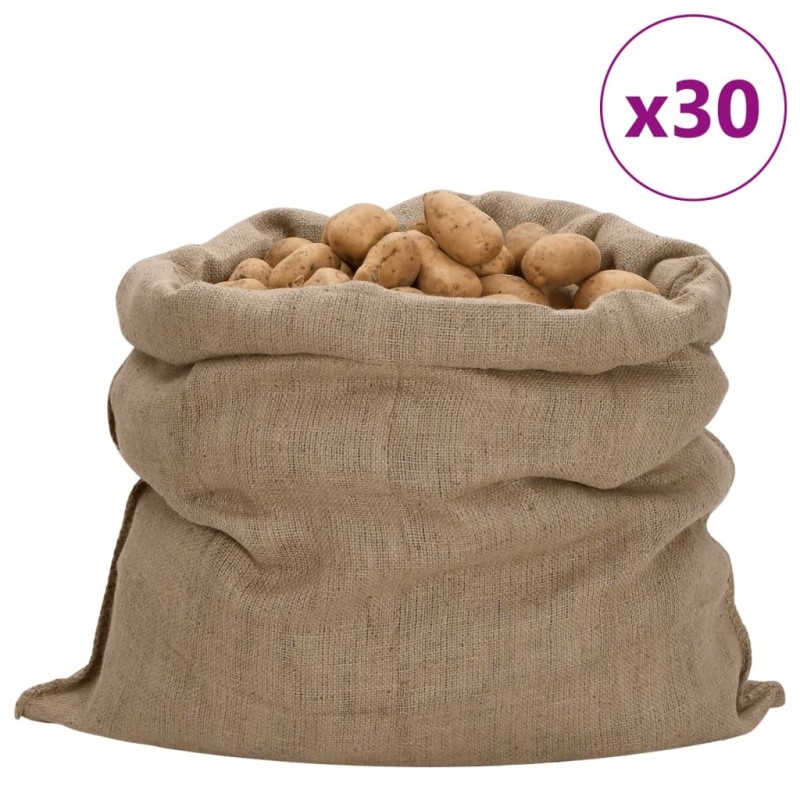 Sacs en jute 30 pcs 100x110 cm 100 % jute 340 g/m² 551199551199