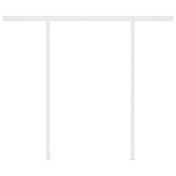 Auvent manuel rétractable avec LED 3x2,5 m Jaune et blanc 551207551207