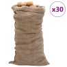 Sacs en jute 30 pcs 65x135 cm 100 % jute 220 g/m² 551209551209