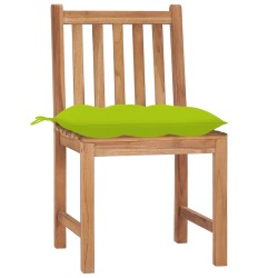 Chaises de jardin lot de 4 avec coussins Bois de teck massif 551211551211