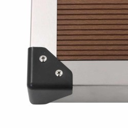 Receveur de douche extérieur WPC Inox 110x62 cm Marron 551219551219