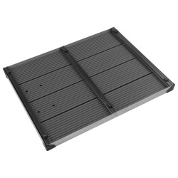 Receveur de douche extérieur WPC Inox 80x62 cm Gris 551225551225