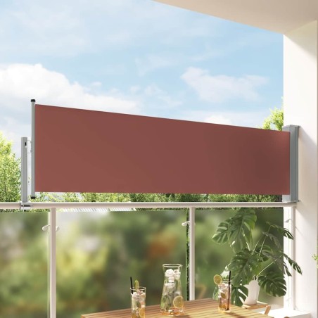 Auvent latéral rétractable de patio 80x300 cm Marron 551227551227